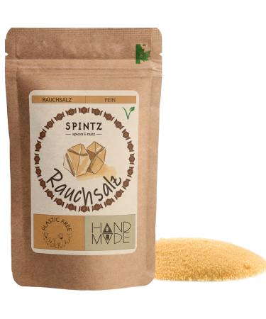 Spintz smoke salt 500g |Hickory smoke salt |Plastic -free packaged |Hickory Smoked Salt |Dining salt |Smoked salt |Ideal for vegan nutrition |spicy intensive smoke salt 500.0 grams