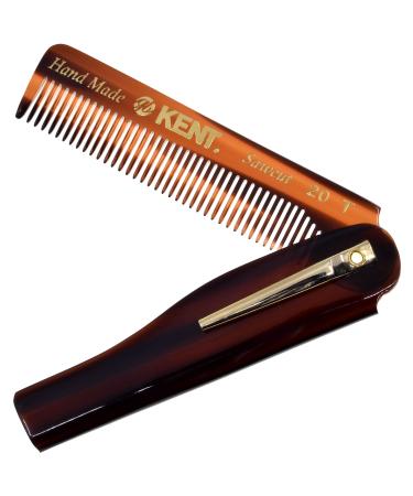 Kent 20T 100mm Fine Toothed Mens Folding Pocket Hair Comb (PACK OF 1) 1 Pack