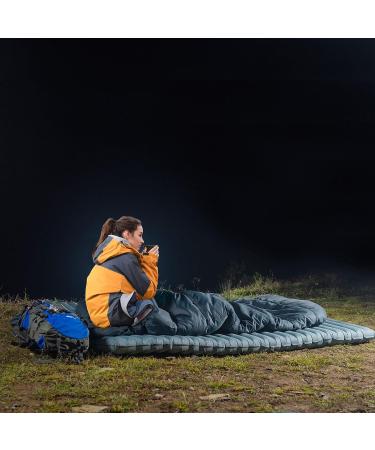 BISINNA XXL 3-4 Season Sleeping Bag for Big & Tall Adults - Waterproof, Lightweight & Warm - Perfect for Camping, Backpacking & Hiking - Gray - Left Zip - Buy Online on SooperMarket.com