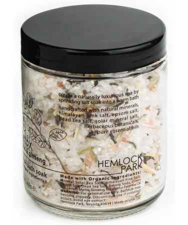 Hemlock Park Natural Essential Oil Bath Soak | Soothing Mineral Sea Salt and Botanicals | Detox & Calm 2 Jar Set - Buy Online on SooperMarket.com