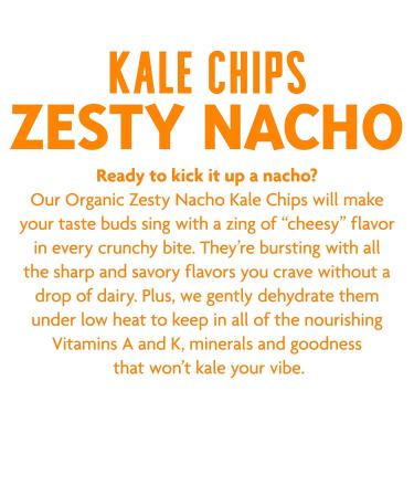 Rhythm Superfoods Kale Chips Zesty Nacho Organic 2.0 Oz (Pack of 4) - Vegan & Gluten-Free Snacks - Buy Online on SooperMarket.com