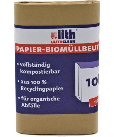 Buy UlithClean Organic Waste Bags - Compostable Paper Bags 10L Waterproof - 30 Pack - Eco-Friendly Solution for International Shipping - Buy Online on SooperMarket.com