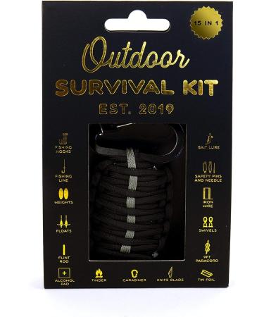 Gift Republic 15 in 1 Survival Kit - Essential Tools for Outdoor Adventures - Buy Online on SooperMarket.com
