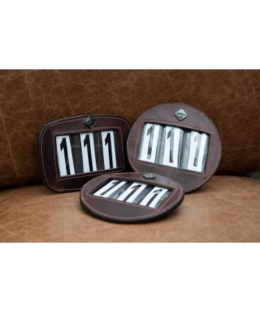 LeMieux Saddle Number Holder - Square Distressed Brown for Competitions | One Size - Buy Online on SooperMarket.com