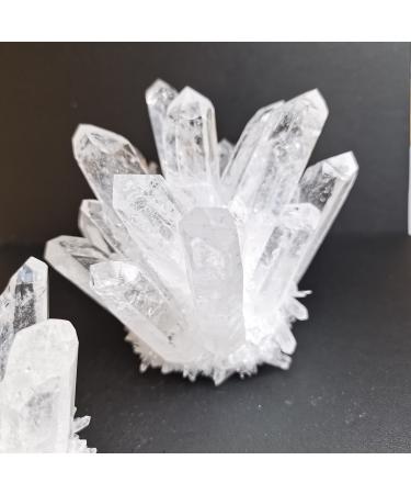 Crystal Healing Meditation Decoration Natural Clear Quartz Crystal Cluster Minerals for Meditation Positive Healing Chakra Reiki Stone Home Furnishing Decoration Home Decoration (Size : 400-500g)