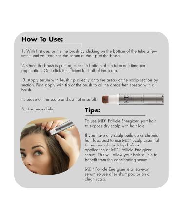 MD Hair Restoration Two Step System - Follicle Activator & Energizer for Hair Thinning Regrowth & Nourishment | Ideal for Men & Women - International Shipping Available - Buy Online on SooperMarket.com