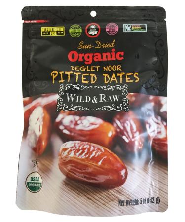Nature's Wild Organic Wild & Raw Sun-Dried Organic Deglet Noor Pitted Dates 5 oz (142 g)