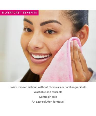 PMD Beauty SilverPure Makeup Removing Cloth 1 ct - Pink | Eco-Friendly Cleansing Solution - Shop Now - Buy Online on SooperMarket.com