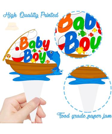 48pcs Gone Fishing Party Cupcake Toppers - Buy Online on SooperMarket.com