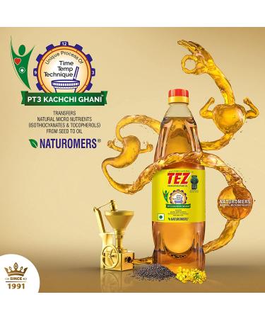 Tez Mustard Oil - 16 fl oz | Pure & Natural Cooking Oil - Buy Online on SooperMarket.com