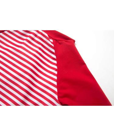Bonverano Baby Girls UPF 50+ UV Protection Sunsuit with Sun Cap - Red Stripe, 6-9 Months - Buy Online on SooperMarket.com