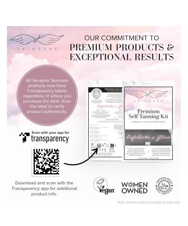 Seraphic Skincare 4-Piece Self Tanner Kit - Premium Exfoliating Mitts & Applicator Belt for Perfect Tan Glow - Ideal for All Skin Types - Shop Internationally - Buy Online on SooperMarket.com