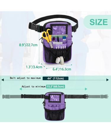 Trunab Nurse Fanny Pack with Tape Holder and Multiple Compartments Vet Nurse Pouch with Adjustable Waist Strap Utility Nurse Waist Bag for Stethoscopes Scissors and Other Medical Supplies Purple - Buy Online on SooperMarket.com