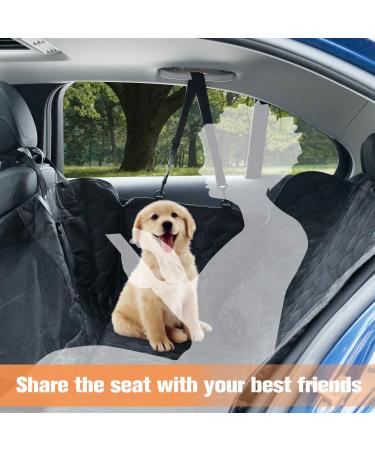 Peticon Waterproof Dog Car Seat Cover with Mesh Window - Nonslip, Scratchproof Hammock for Backseat - Fits Cars, Trucks, SUVs, Jeeps - Black - Buy Online on SooperMarket.com