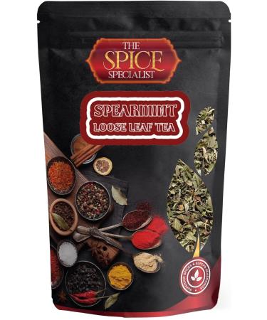 Spearmint Loose Leaf Tea 125g in Resealable Pouch | 100% Pure Dried Spearmint Refreshing & Fragrant (125g Pouch) - Buy Online on SooperMarket.com