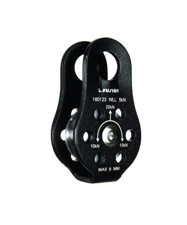 Fusion Climb Nuro Military Tactical Edition Fixed Side Aluminum Pulley Black 20KN