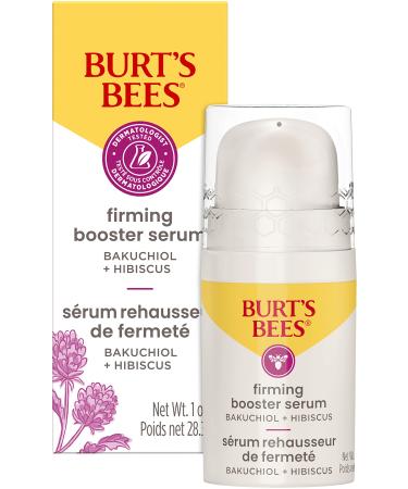 Burt's Bees Firming Collagen Face Serum  Natural Retinol Alternative Improves Skin Texture & Supports Anti-Aging  with Bakuchiol & Hibiscus  Lightweight - Firming Booster Serum (1 oz)