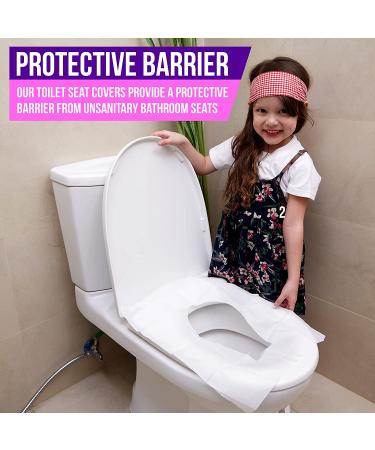 Disposable XL Toilet Seat Covers - 100 Pack for Kids & Adults | Flushable, Travel-Friendly & Hygienic - Buy Online on SooperMarket.com