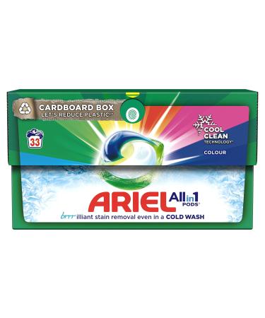 Ariel All-in-1 PODS Washing Liquid Laundry Detergent Tablets/Capsules 33 Washes Color Brilliant Stain Removal Even In A Cold Wash