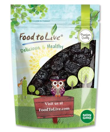 Pitted Prunes, 2 Pounds  Non-GMO Verified, Whole Dried Plums, Unsulfured, Unsweetened, Non-Infused, Non-Irradiated, Vegan, Raw, Bulk 2 Pound (Pack of 1)