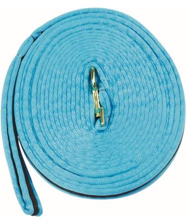 Kincade Brights Two Tone Padded Lunging Rein - Aqua/Black - 26' | Quality Training Equipment - Buy Online on SooperMarket.com