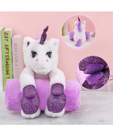 Latocos Unicorn Gifts for Girls Age 3-8: Plush Unicorn Stuffed Animal Blanket Bag - Perfect Kids Birthday or Christmas Present for Toddlers 3-8 Years Old - Buy Online on SooperMarket.com