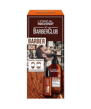 L'Or al Men Expert beard care set for men gift set with bare shampoo and beard oil gift for men with cedar wood oil barber club 1 x 200 ml 1 x 30 ml new set