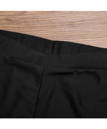 Tiobug Girls Sports Shorts - Smooth Fabric Stretch Yoga & Dance Pants in Black (Size 3 140-152) - Ideal for Fitness Leisure & Training - Buy Online on SooperMarket.com