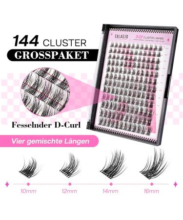 Calailis 120 PCs D Curl Individual Eyelash Extensions | DIY Cluster & Volume Lashes for At-Home Use - Buy Online on SooperMarket.com