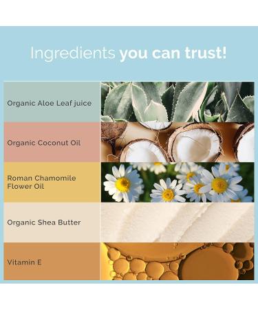 Organic Baby Lotion with Chamomile & Vitamin E - Hypoallergenic Daily Moisture for Sensitive Skin - Sulfate-Free - 8oz Made in USA - Buy Online on SooperMarket.com