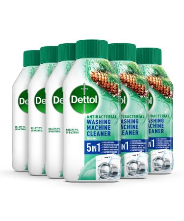 Dettol Antibacterial Washing Machine Cleaner Removes Limescale Dirt & Bad Odours Original Pack of 6 x 250ml 250ml x 6 (Pack of 6)