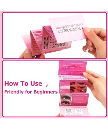 200Pcs DIY Eyelash Extension Kit D Curl Cluster Lashes with Waterproof Glue and Professional Tweezers - User Manual Included (40P-D-8-18MM) - Buy Online on SooperMarket.com