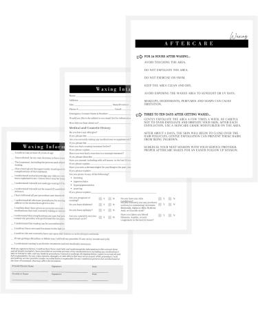 75 Wax Consumption & Post-Treatment Forms | A1 Size | Client Signature | 25 Intake 25 Constant 25 Follow-Up | International Shipping - Buy Online on SooperMarket.com