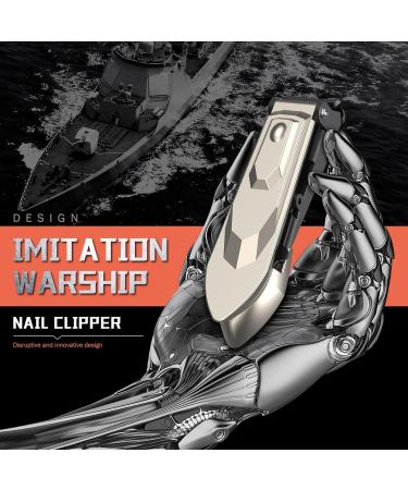BEZOX Heavy Duty Nail Clippers with Catcher - Ergonomic Lever for Impeccably Manicured Fingernails and Toenails - Champagne - Buy Online on SooperMarket.com