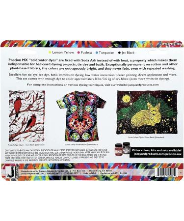 Jacquard Procion MX Dye 8 Color Set - Cold Water Fiber Reactive Dye - 2/3 oz - Permanent & Washfast - Buy Online on SooperMarket.com