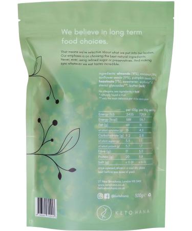Keto Hana Coconut & Almond Original Butter Breakfast Granola with No Refined Sugars & Only 1.1g Net Carbs Includes 4 x 300gr/0.6lbs Family Bags - Buy Online on SooperMarket.com