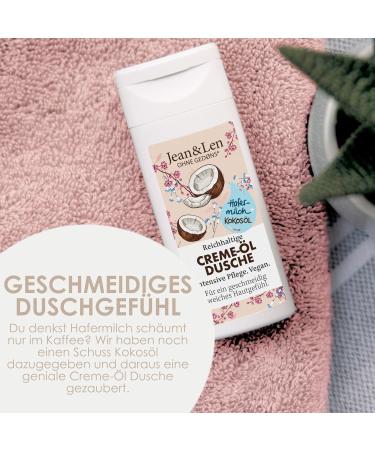 Jean & Len Cream Oil Shower Rich Organic Oat Milk & Coconut Oil 50 ml - Buy Online on SooperMarket.com