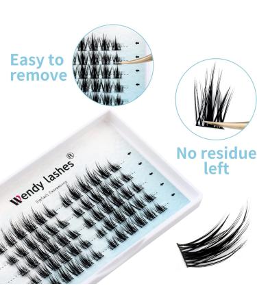 Individual C Curl Cluster Lashes 0.07mm 13mm - Soft & Reusable DIY Lash Extensions | Wispy Wide Stem Eyelash Clusters - FD-D33-0.07-C-13 - Buy Online on SooperMarket.com