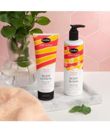 ShiKai Very Clean Body Lotion - Hydrating Moisturizer for Dry Skin | Fresh Citrus Niacinamide Borage Oil Vitamin C & E | 8 oz - International Shipping Available - Buy Online on SooperMarket.com
