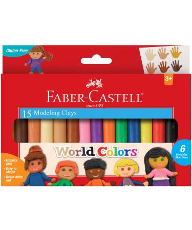 Faber-Castell World Colors Modeling Clay - Modeling Clay for Kids - Sensory Play World Colors Clay