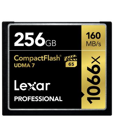 Lexar Professional 1066x 256GB CompactFlash Card, Up to 160MB/s Read, for Professional Photographer, Videographer, Enthusiast (LCF256CRBNA1066)