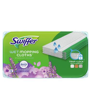 Swiffer Sweeper Wet Mopping Pad Refills for Floor Mop with Febreze Lavender Scent, 12 Count (Packaging May Vary)