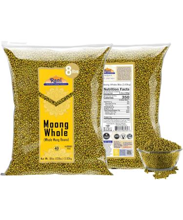 Rani Moong Whole Lentils 128oz (8lbs) - Ideal for Cooking & Sprouting | All Natural, Non-GMO, Vegan | Indian Origin - Buy Online on SooperMarket.com