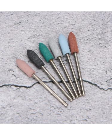 6Pcs Nail Art Grinding Head Set - Dead Skin Removal & Polishing - Nail Drill Accessories - Buy Online on SooperMarket.com