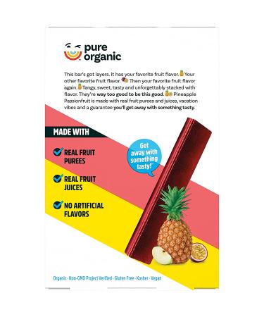 Organic Pineapple Passionfruit Fruit Bars - Gluten Free & Vegan (24 Bars) - Buy Online on SooperMarket.com