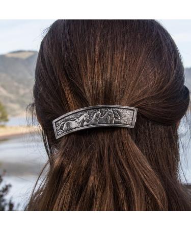 Horses Hair Clip: Hand Crafted Metal Barrette - Made in the USA - Large 80mm Clip - Buy Online on SooperMarket.com