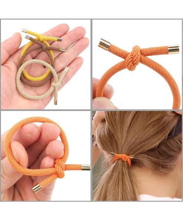 56-Piece Knotted Hair Ties - Ponytail Holders for Women & Girls in 14 Colors - Buy Online on SooperMarket.com