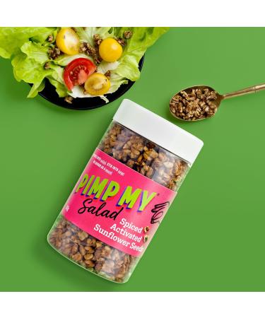 Pimp My Salad - Spiced Sunflower Seeds Sprinkles (110 g) Activated Slowly Baked Sunflower Seed Clusters Seasoned with Cayenne Pepper & Himalayan Pink Salt Gluten & Dairy Free Vegetarian Vegan - Buy Online on SooperMarket.com