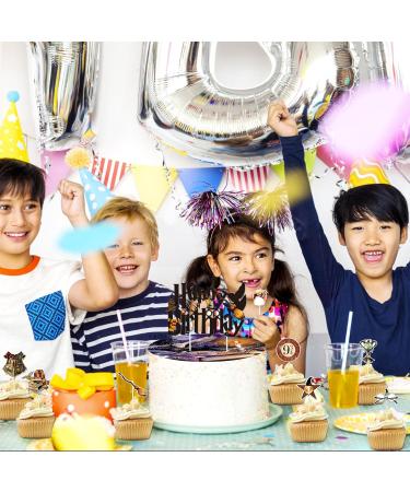 46-Piece Harry Magic Cake Topper Set | Birthday Decoration for Boys & Girls | Muffin Deco & Tortendeko for Magical Parties - Buy Online on SooperMarket.com