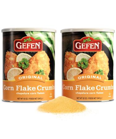 Gefen Corn Flake Crumbs, 12oz (2 Pack) Resealable containers | Total of 1.5 Pounds, Naturally Gluten Free (Not Certified)